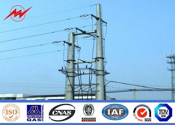 AWS D1.1 25m 69kv-het Staal Nut Gegalvaniseerde Lichte Pool van Polen van de Machtstransmissie
