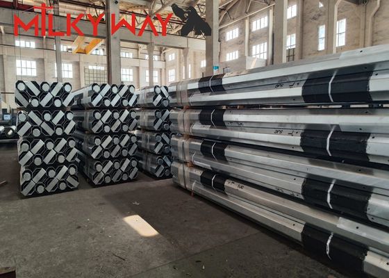 3.8mm 7.2mm 9m 11m Maleisië hop dip galvanisatie stalen elektrische palen met FRP