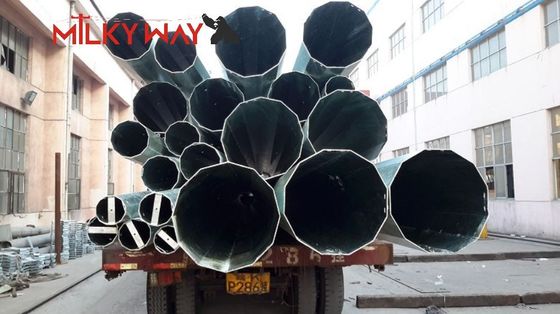 22m Steel Power Pole for Outside Electrical Distribution Line with Q345 Steel Material and Pure Polyester Powder Coating
