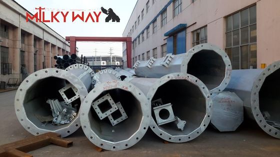 Q345 Monopoletoren van staal voor telecom 18-30 m warm gegalvaniseerd