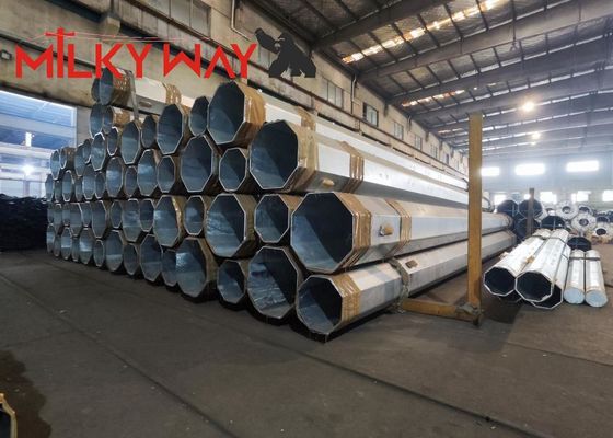 Q345 Monopoletoren van staal voor telecom 18-30 m warm gegalvaniseerd