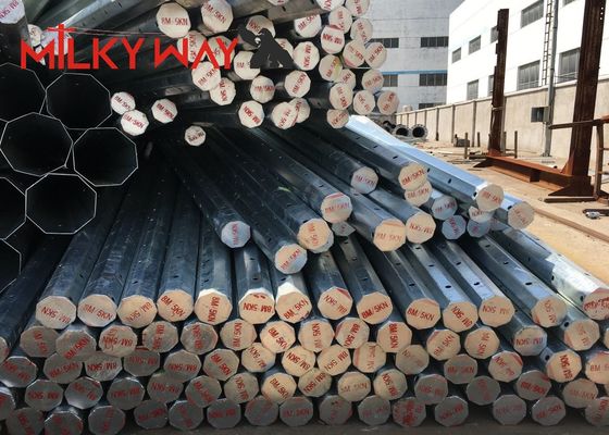 6mm Galvanized Steel Power Transmission Pole 10kV-220kV