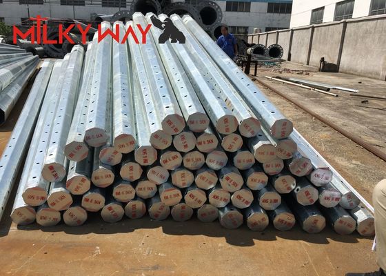 6mm Galvanized Steel Power Transmission Pole 10kV-220kV
