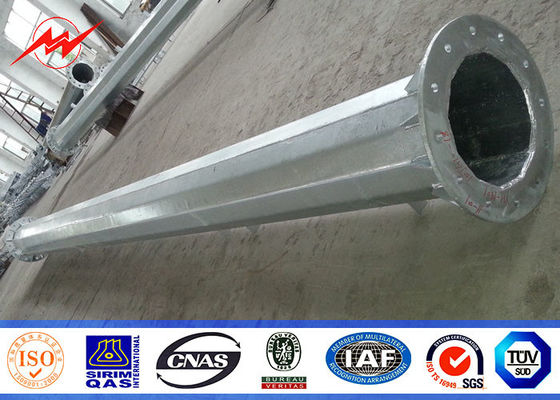 132 Kv 27Meter 1500kg laden Monopool-Toren voor Mobiele Transmissietelecommunicatie