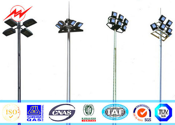 50M 60 Nos LED-verlichting Hoge mast Lichtzuil Stadion Lichte toren met vierkante lantaarn
