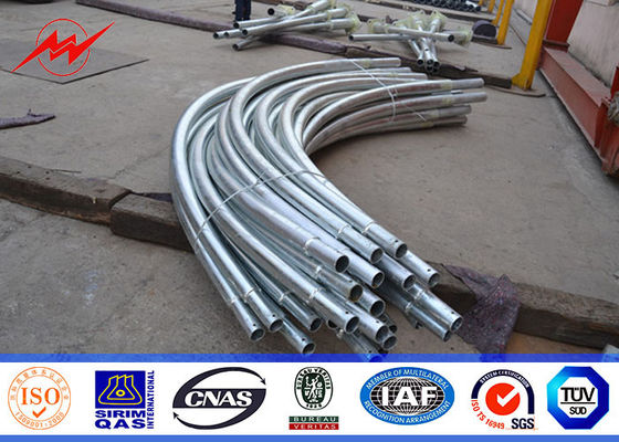 8 de Hete Onderdompelings Gegalvaniseerde Q345 Straatlantaarn Polen van M Openlucht met Dubbel Wapen