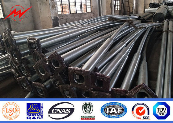 8 de Hete Onderdompelings Gegalvaniseerde Q345 Straatlantaarn Polen van M Openlucht met Dubbel Wapen