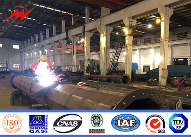 90FT Flenstype 3 Segements Gegalvaniseerd Staal Pool Monopole met Bitumen