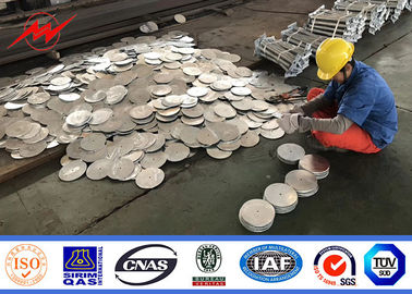 90FT Flenstype 3 Segements Gegalvaniseerd Staal Pool Monopole met Bitumen