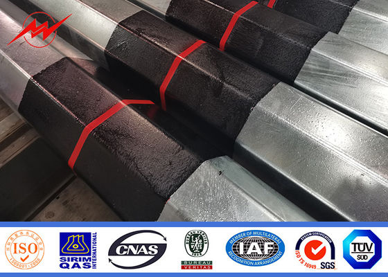 9m het Gegalvaniseerde Staal Tubulaire Pool van de Bitumenbegrafenis Type voor Transmissie