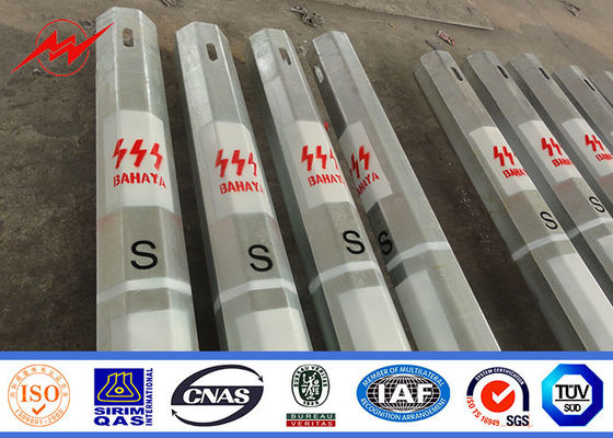 Hete Onderdompeling 11m 12m 15m Gegalvaniseerde Verminderde Monopole Toren