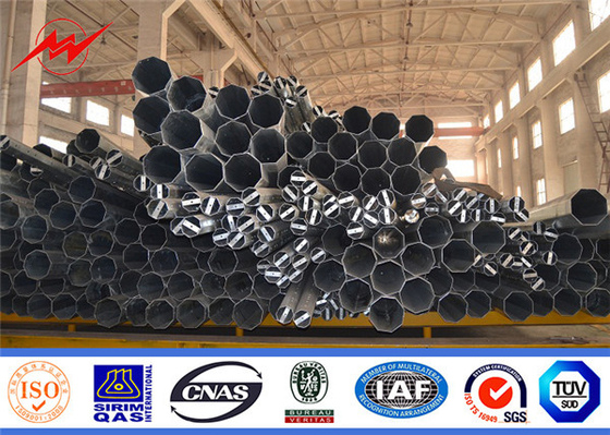 Hot Dip gegalvaniseerd staal stroomlijn paal Transmissie paal ISO9001 160Km/H