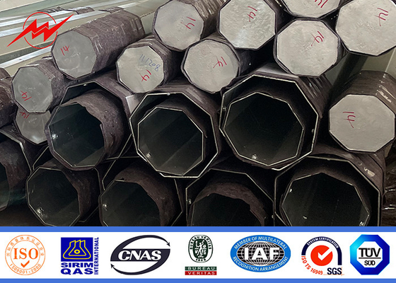 Inzetten van optische vezels Congo gegalvaniseerde stalen palen 8m 11m 12m 10KN 20KN