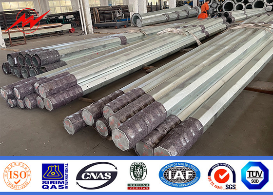 Hot Dip gegalvaniseerde stroomverdelingspool Elektrische stalen paal 35FT 40Ft