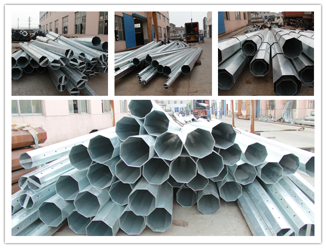 80FT 3 secties 1200kg/1680kg/2000kg Filippijnen NGCP Standaard Elektrische Stalen Polen Kolom 0