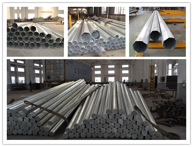 80FT 3 secties 1200kg/1680kg/2000kg Filippijnen NGCP Standaard Elektrische Stalen Polen Kolom 1